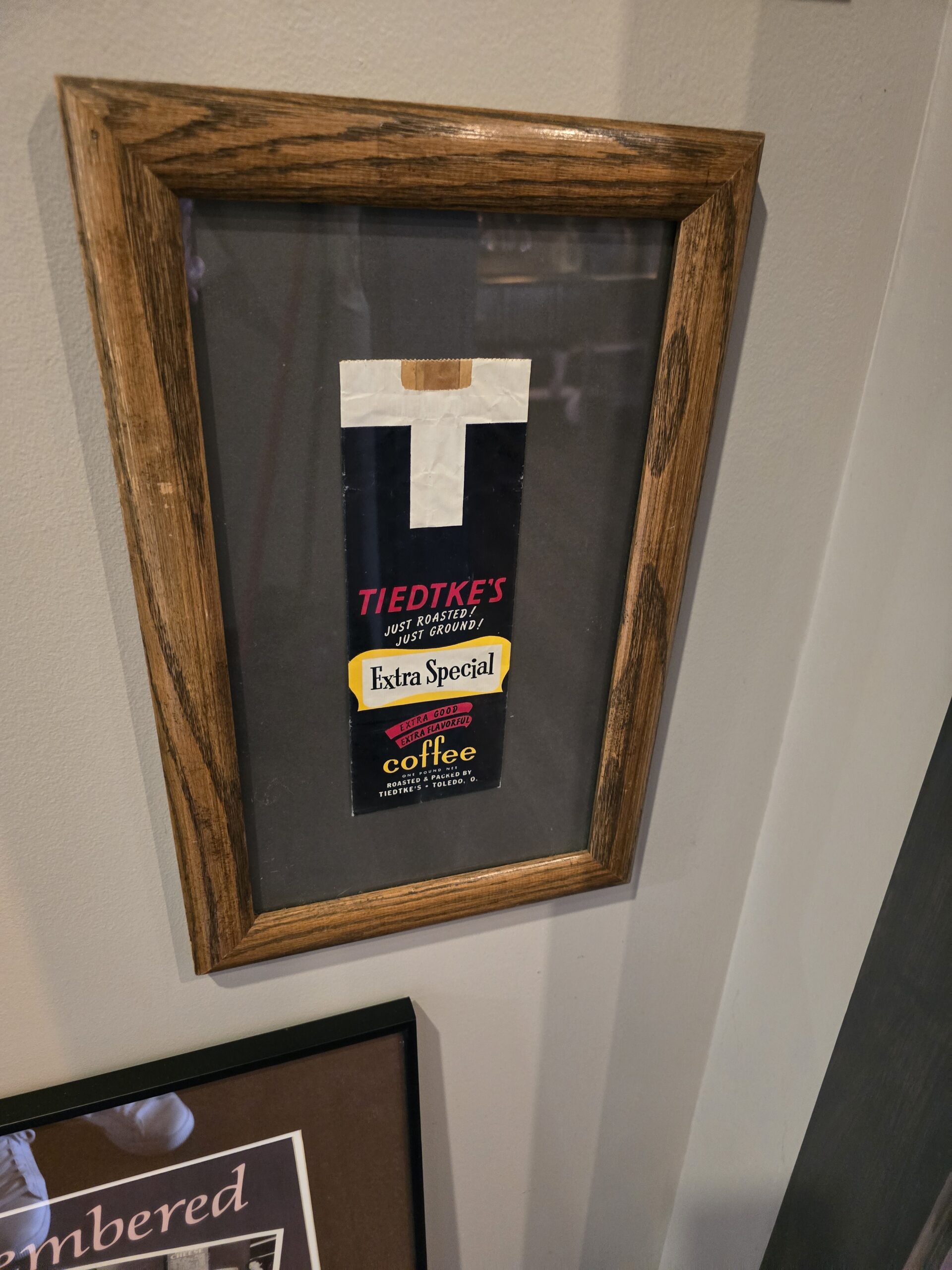Framed Tiedtke's Coffee Bag - Original